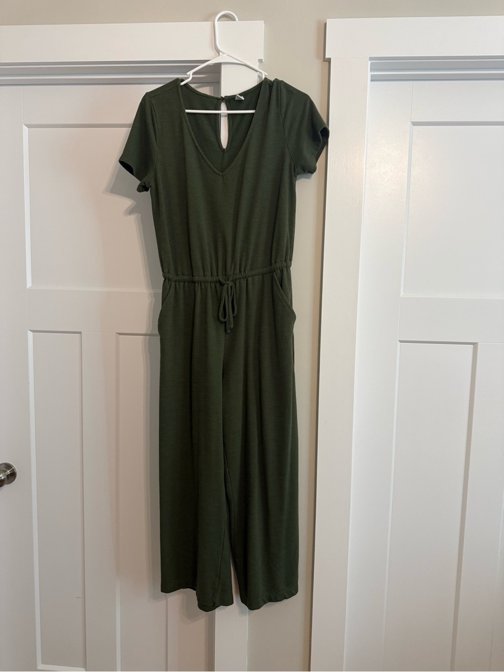 Old Navy Olive Green Short Sleeve Jumpsuit